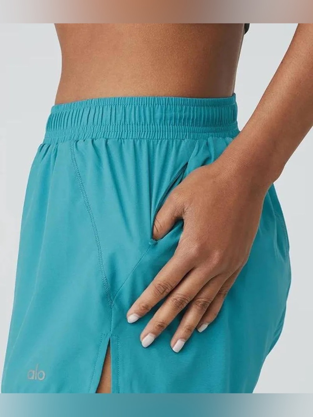 ALO Yoga Teal Stride Shorts